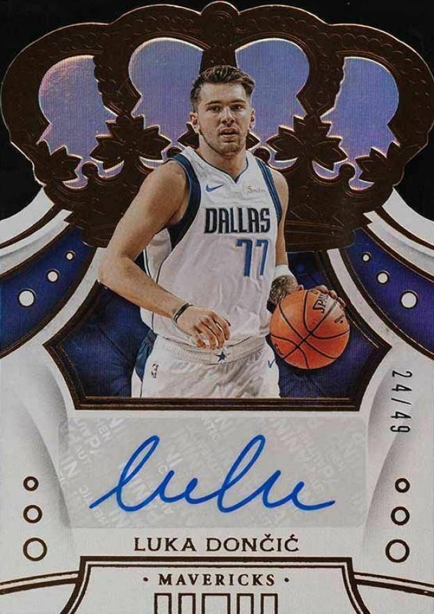 2019 Panini Crown Royale Crown Autographs Luka Doncic #LDC Basketball Card