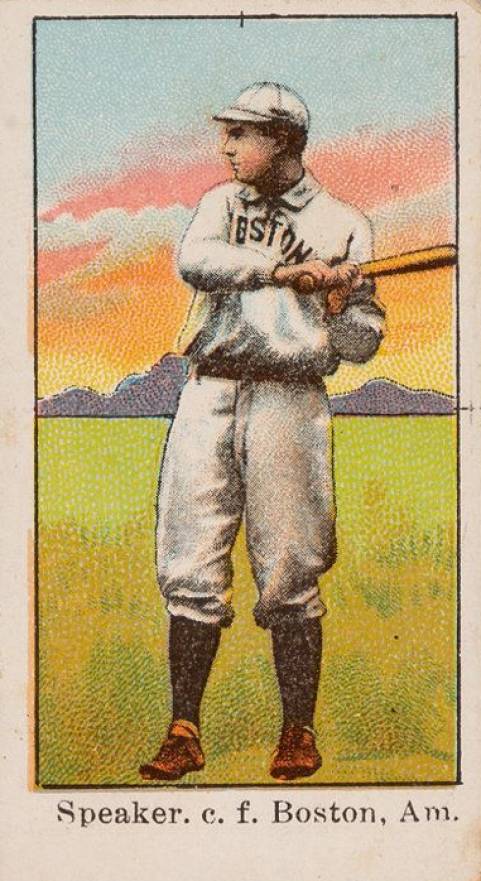 1909 E90-1 American Caramel Speaker, c.f. Boston Am. # Baseball Card