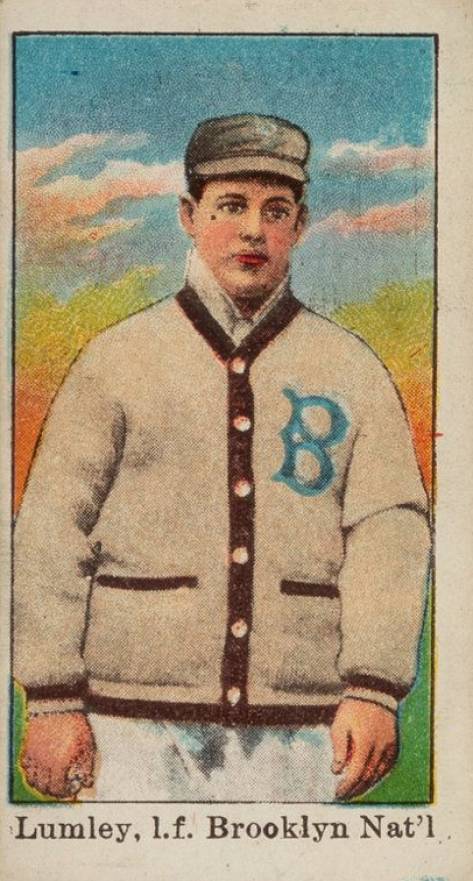 1909 E90-1 American Caramel Lumley, l.f. Brooklyn Nat'l # Baseball Card