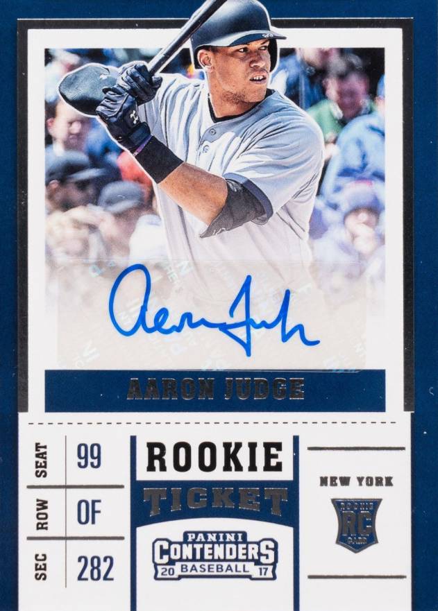 2017 Panini Chronicles Contenders Rookie Ticket Autographs Aaron Judge #1 Baseball Card