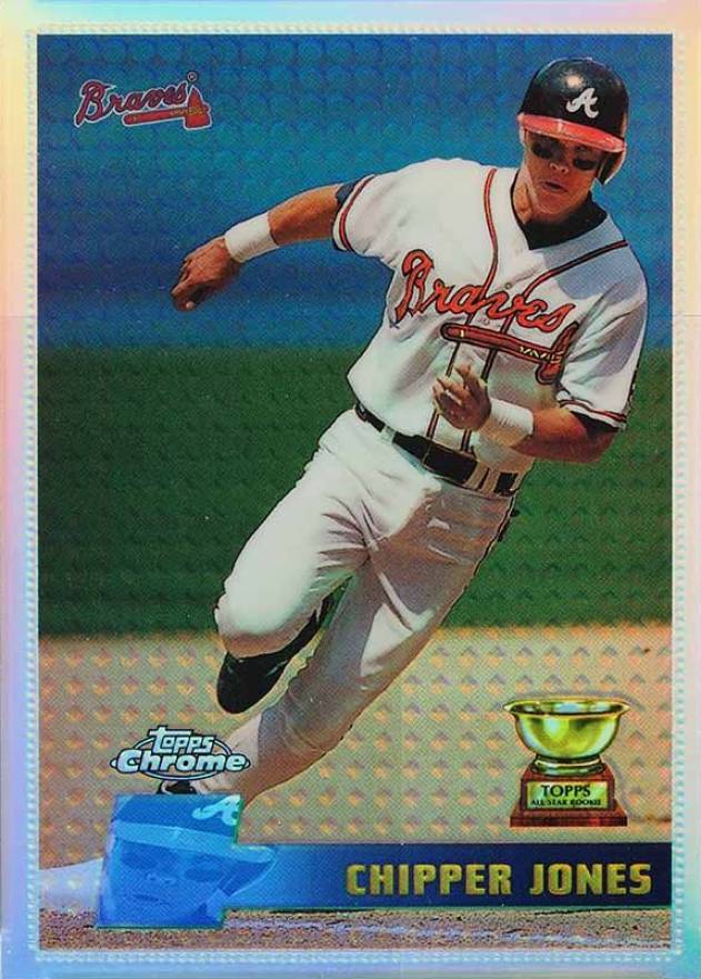 1996 Topps Chrome Chipper Jones #52 Baseball Card