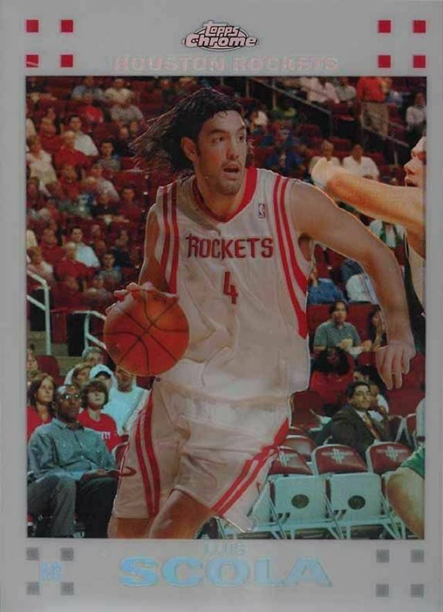 2007 Topps Chrome Luis Scola #136 Basketball Card