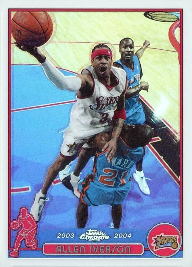 2003 Topps Chrome Allen Iverson #3 Basketball Card