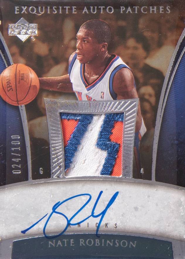 2005 Upper Deck Exquisite Collection Autograph Patches Nate Robinson #AP-NR Basketball Card