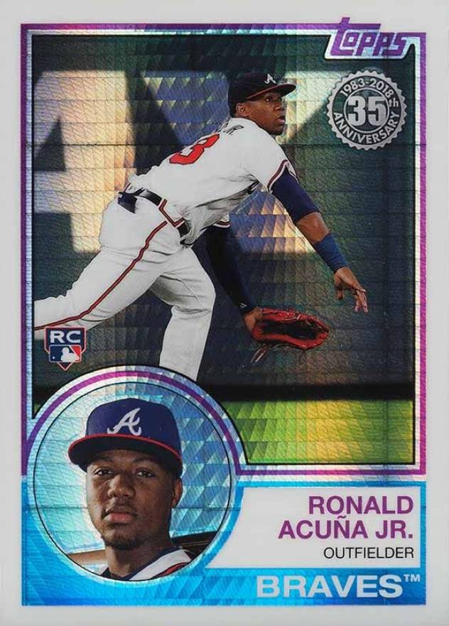 2018 Topps Silver Pack 1983 Chrome Promo Ronald Acuna Jr. #101 Baseball Card