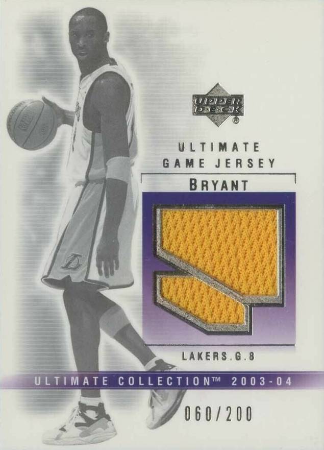 2003 Upper Deck Ultimate Collection Ultimate Game Jersey Kobe Bryant #KB-J Basketball Card