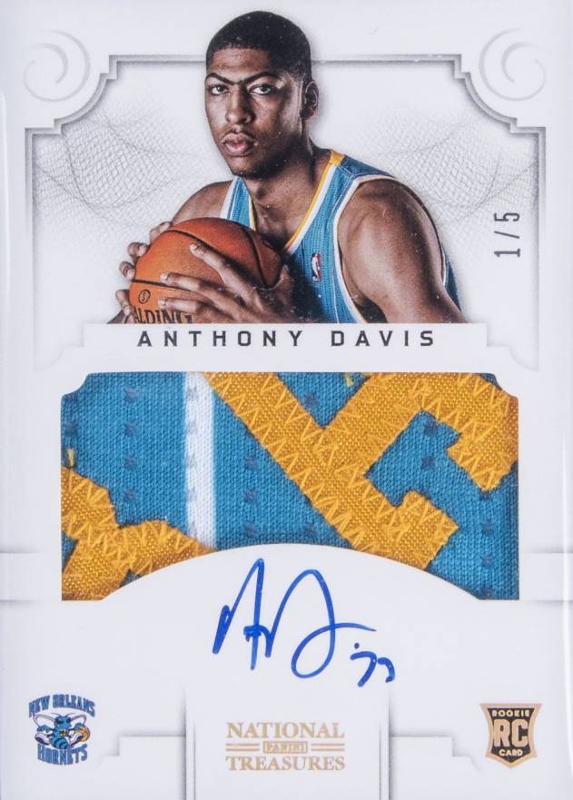 2012 Panini National Treasures Anthony Davis #151 Basketball Card