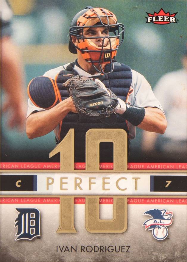 2007 Fleer Perfect 10 American League Ivan Rodriguez #PA-IR Baseball Card