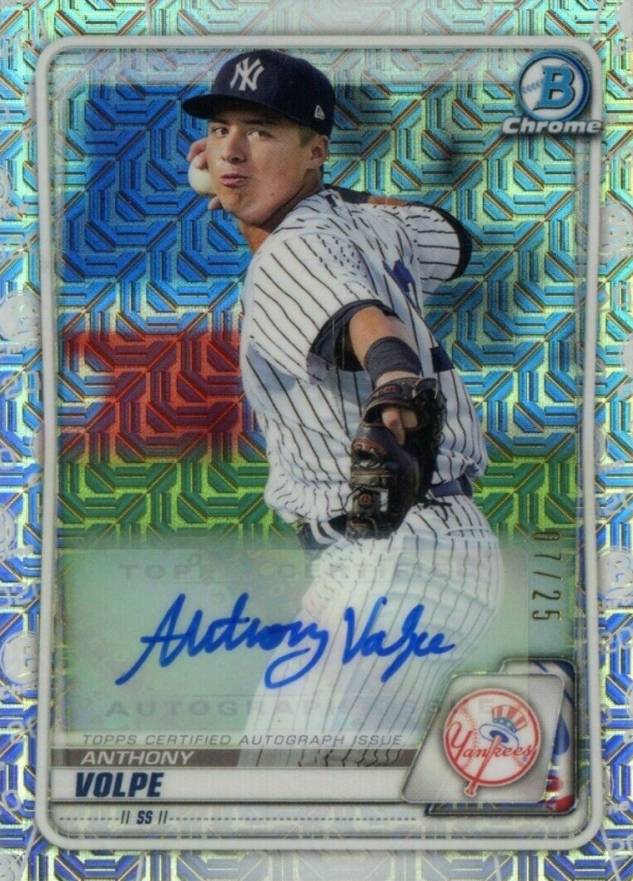 2020 Bowman Chrome Mega Box Anthony Volpe #BCP139 Baseball Card