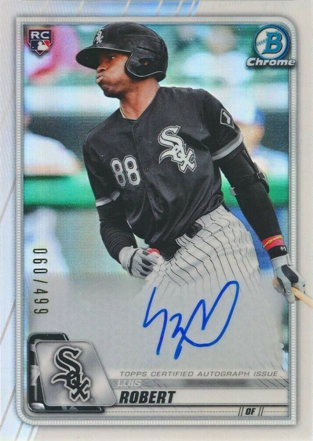 2020 Bowman Chrome Rookie Autographs Luis Robert #CRALR Baseball Card