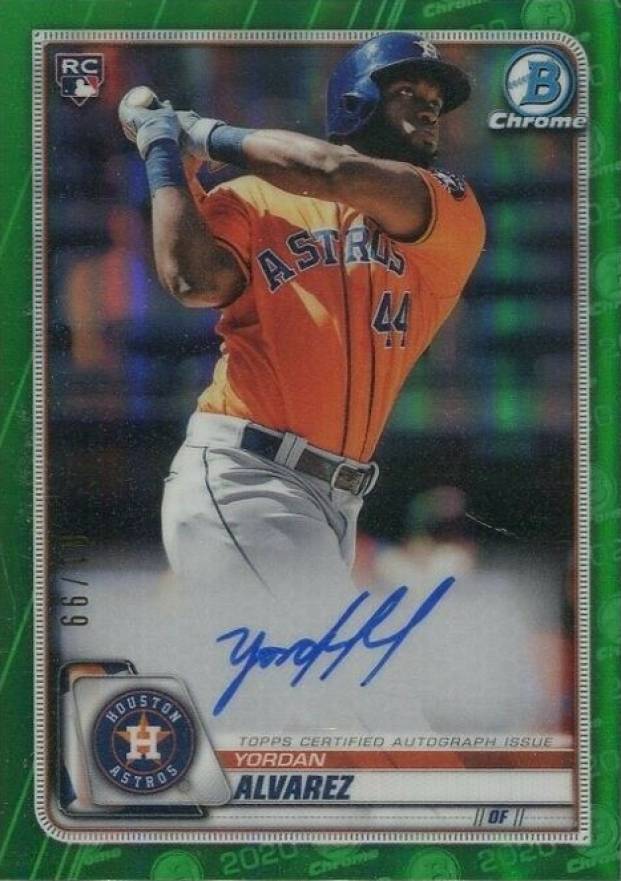 2020 Bowman Chrome Rookie Autographs Yordan Alvarez #CRAYA Baseball Card