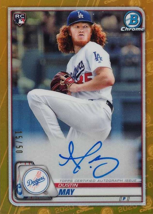 2020 Bowman Chrome Rookie Autographs Dustin May #CRADM Baseball Card