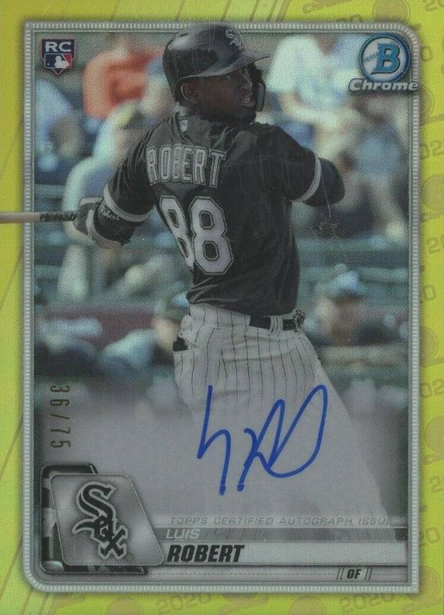 2020 Bowman Chrome Rookie Autographs Luis Robert #CRALR Baseball Card