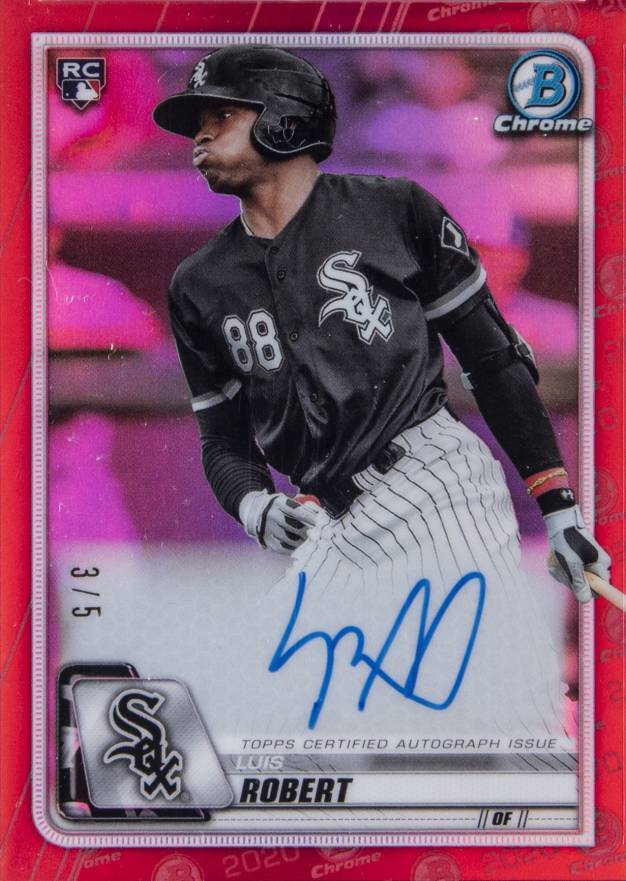 2020 Bowman Chrome Rookie Autographs Luis Robert #CRALR Baseball Card