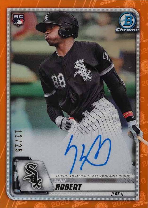 2020 Bowman Chrome Rookie Autographs Luis Robert #CRALR Baseball Card