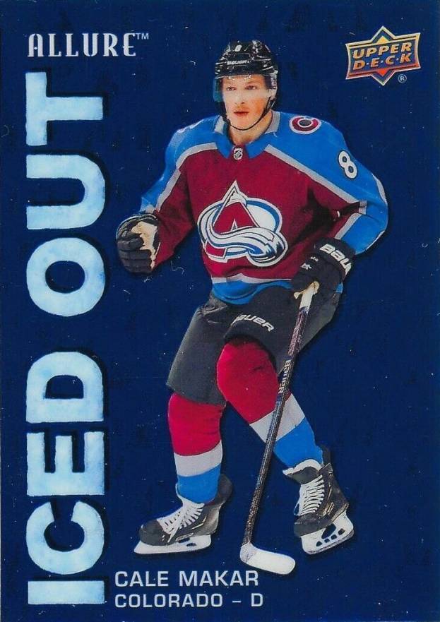 2019 Upper Deck Allure Iced Out Cale Makar #IO-MA Hockey Card