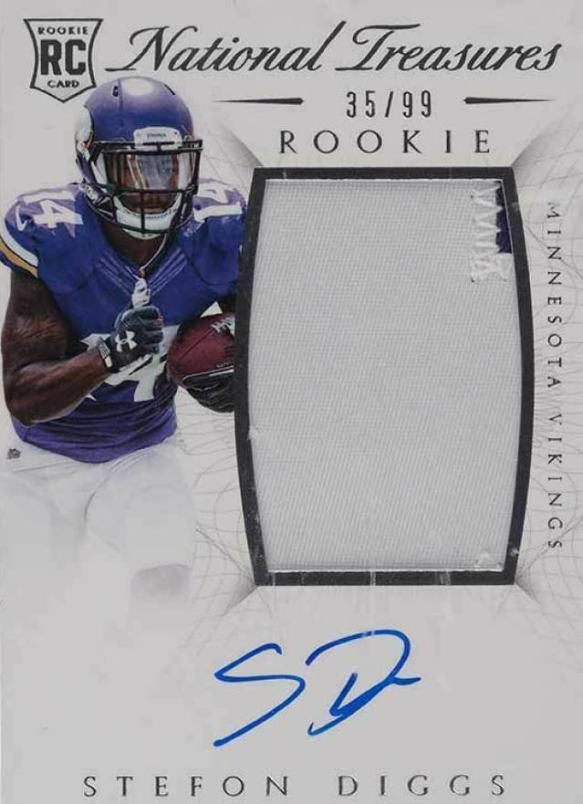 2015 Panini National Treasures Stefon Diggs #141 Football Card