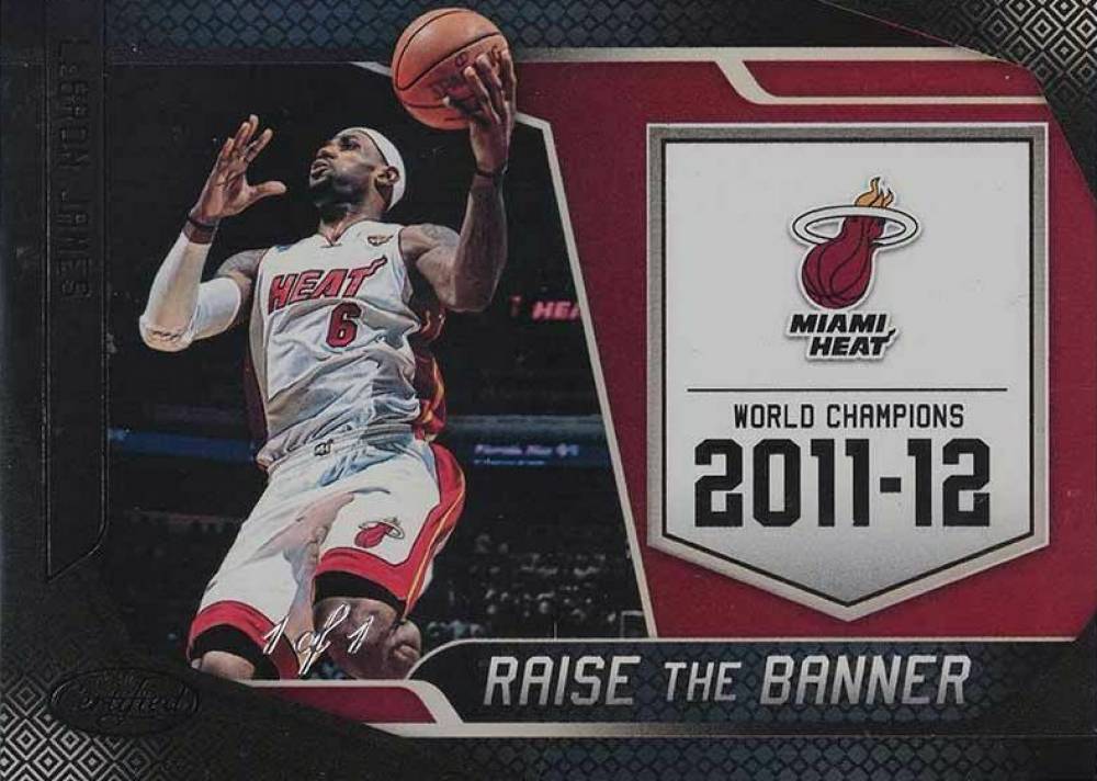 2019 Panini Certified Raise the Banner LeBron James #14 Basketball Card