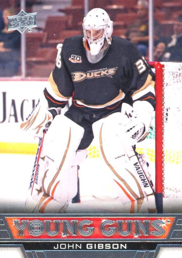 2013 Upper Deck John Gibson #486 Hockey Card