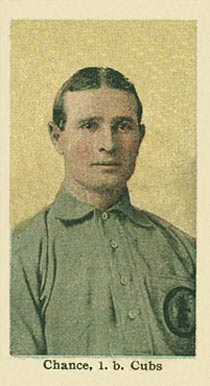 1910 American Caramel Chicago Chance, 1.b. Cubs # Baseball Card