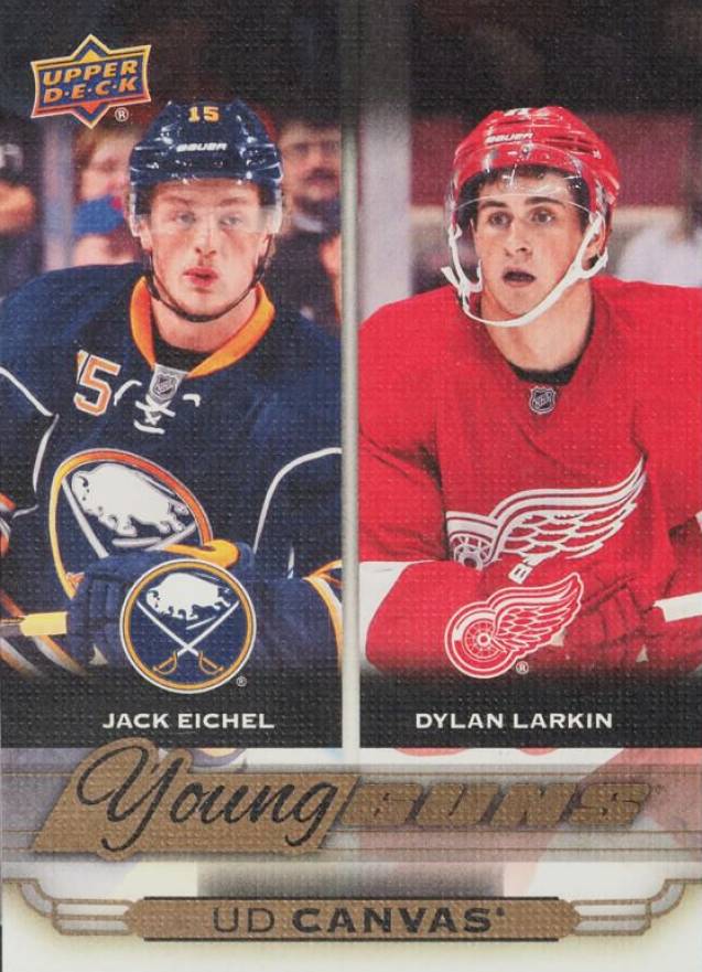 2015 Upper Deck Canvas Dylan Larkin/Jack Eichel #C120 Hockey Card