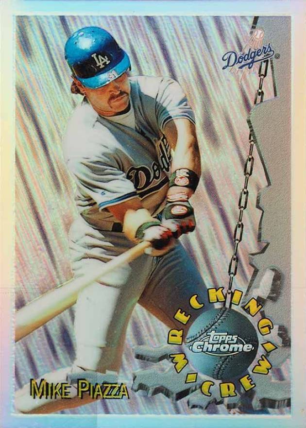 1996 Topps Chrome Wrecking Crew Mike Piazza #WC12 Baseball Card