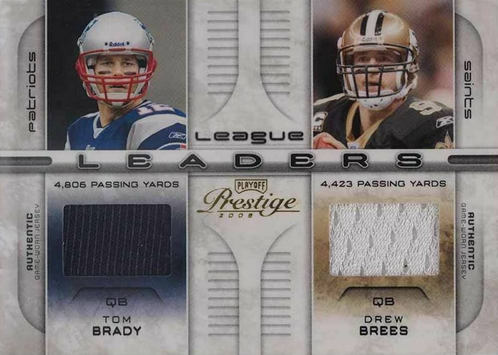 2008 Playoff Prestige League Leaders  Tom Brady/Drew Brees/Tony Romo/Brett Favre #LL-16 Football Card