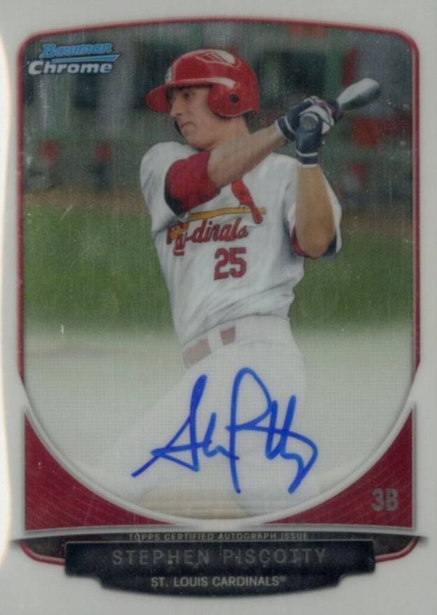 2013 Bowman Chrome Prospect Autograph Stephen Piscotty #BCASP Baseball Card