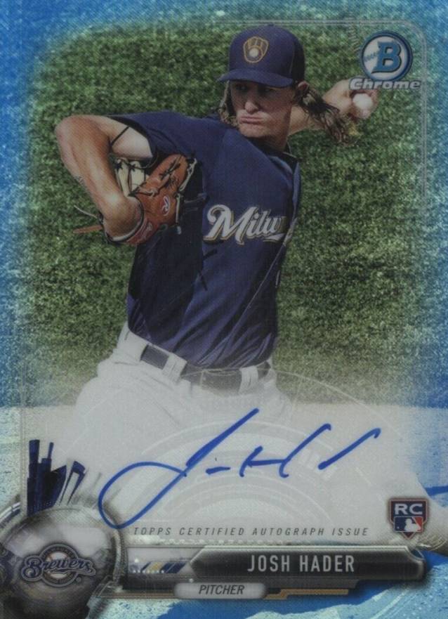 2017 Bowman Chrome Autograph Rookies Josh Hader #JHA Baseball Card