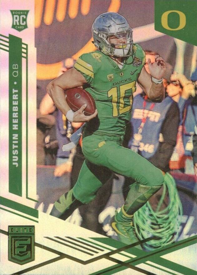 2020 Panini Chronicles Draft Picks Elite Rookies Justin Herbert #5 Football Card