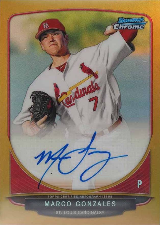 2013 Bowman Chrome Draft Picks & Prospects Autographs Marco Gonzales #BCAMG Baseball Card