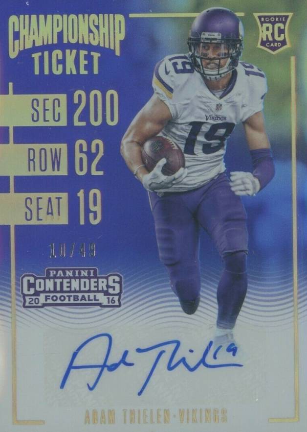 2016 Panini Contenders Adam Thielen #245 Football Card