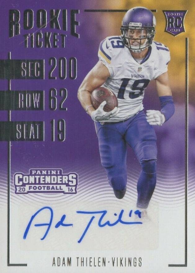 2016 Panini Contenders Adam Thielen #245 Football Card