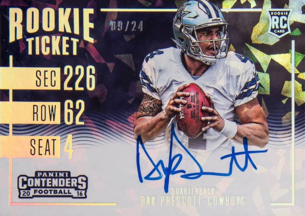 2016 Panini Contenders Dak Prescott #347 Football Card