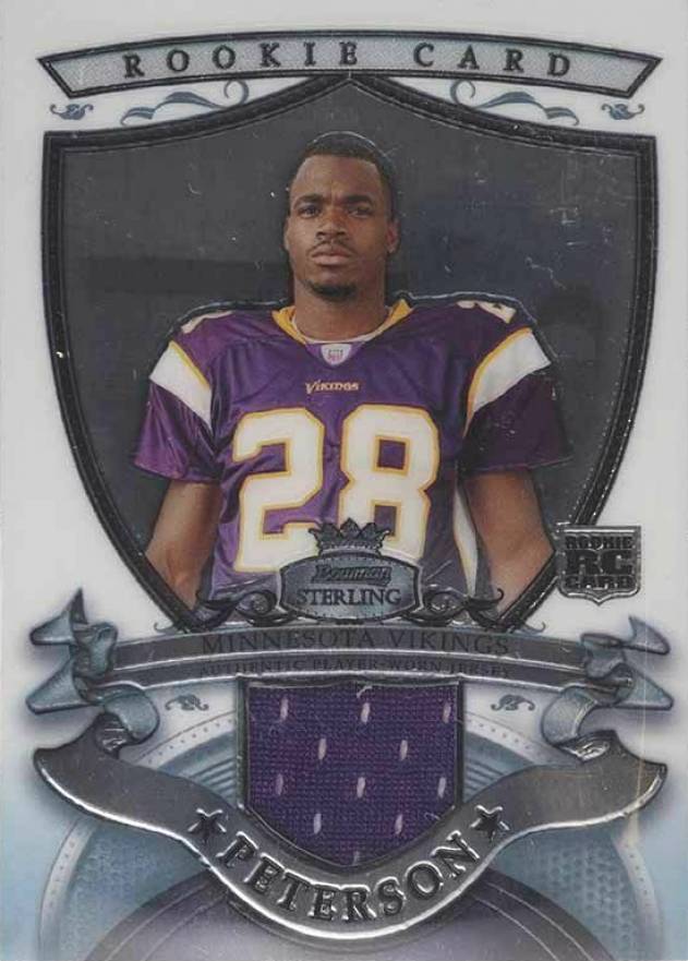 2007 Bowman Sterling Adrian Peterson #APE Football Card