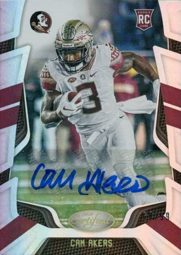 2020 Panini Chronicles Draft Picks Certified Rookies Cam Akers #13 Football Card