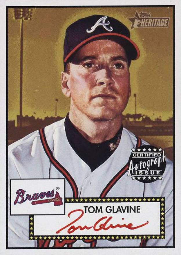 2001 Topps Heritage Autographs Tom Glavine #THATG Baseball Card