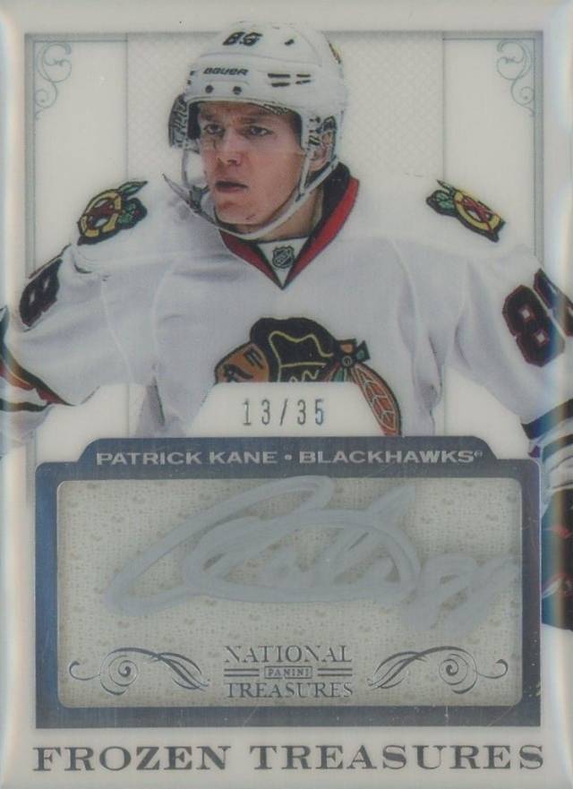 2013 Panini National Treasures Frozen Treasures Autograph Patrick Kane #PK Hockey Card