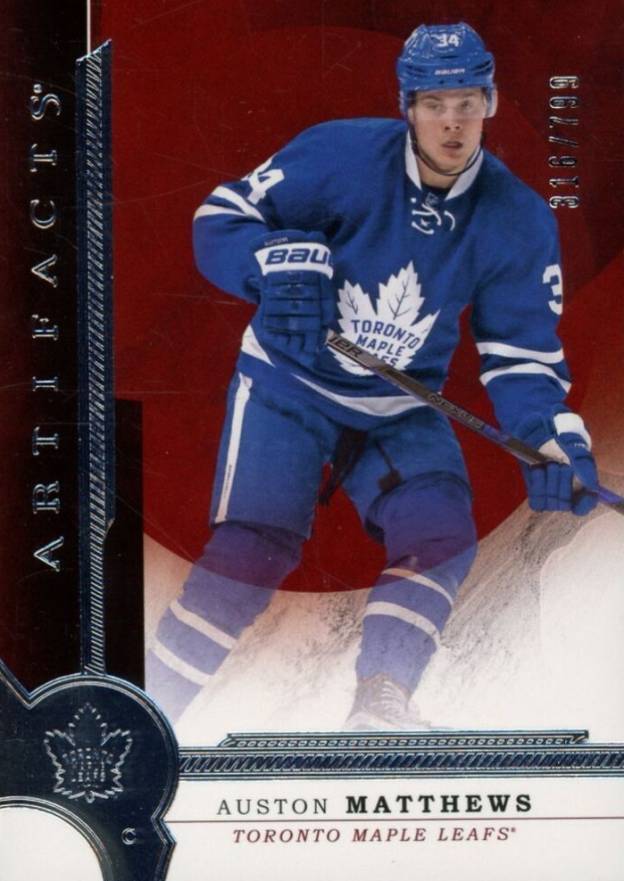 2016 Upper Deck Artifacts Auston Matthews #RED207 Hockey Card