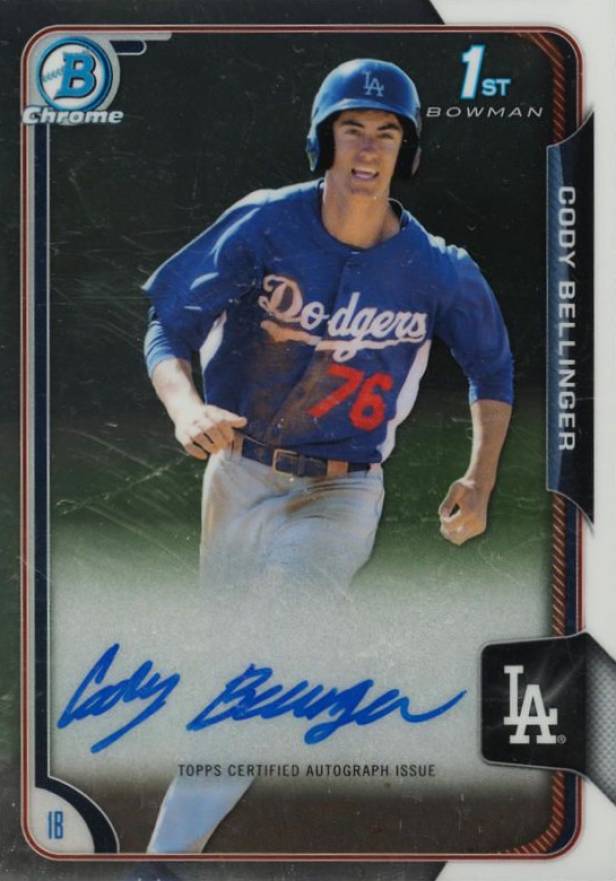 2015 Bowman Chrome Autograph Prospect Cody Bellinger #CBE Baseball Card