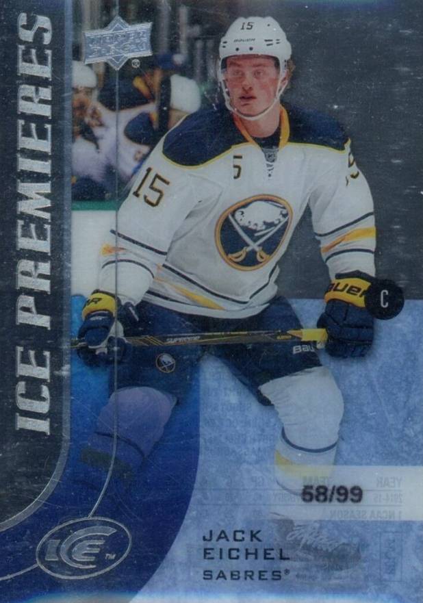 2015 Upper Deck Ice Jack Eichel #199 Hockey Card