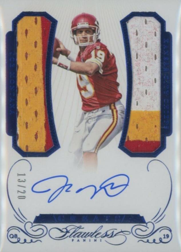 2015 Panini Flawless Greats Patches Dual Autograph Joe Montana #JO Football Card