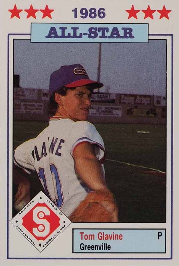 1986 Donn Jennings Southern League All-Stars Tom Glavine #23 Baseball Card