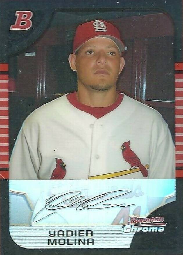 2005 Bowman Chrome Draft Picks Yadier Molina #17 Baseball Card