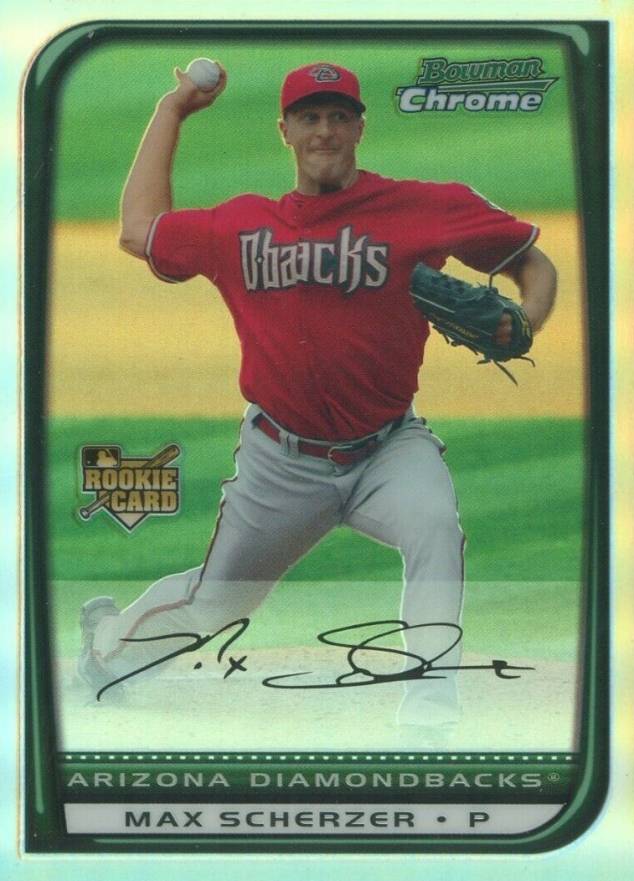 2008 Bowman Chrome Draft Max Scherzer #BDP33 Baseball Card