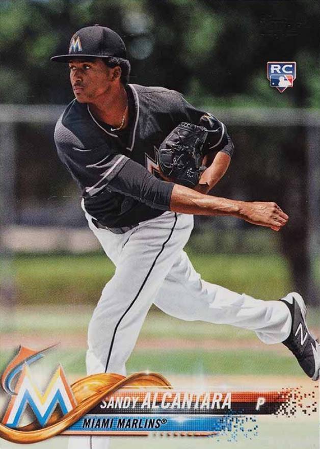 2018 Topps Sandy Alcantara #594 Baseball Card