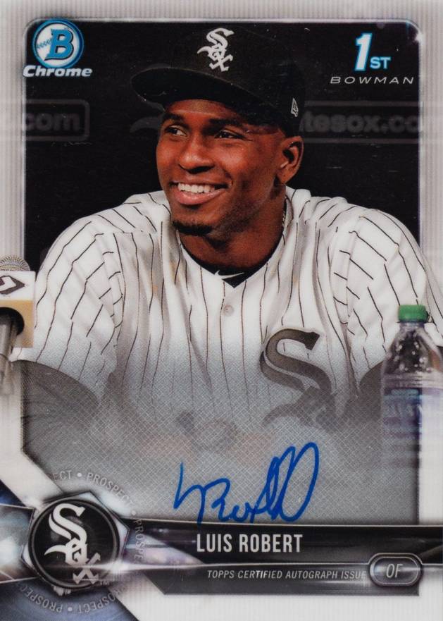 2018 Bowman Prospects Autographs Chrome Luis Robert #LR Baseball Card