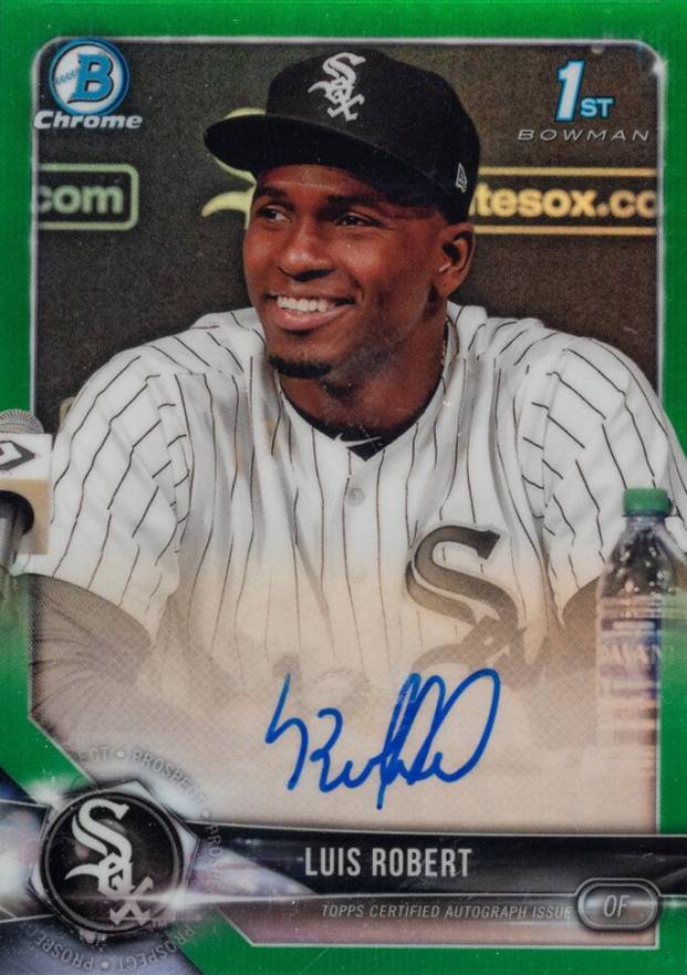 2018 Bowman Prospects Autographs Chrome Luis Robert #LR Baseball Card