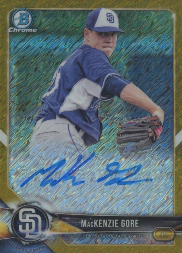 2018 Bowman Prospects Autographs Chrome MacKenzie Gore #MGO Baseball Card