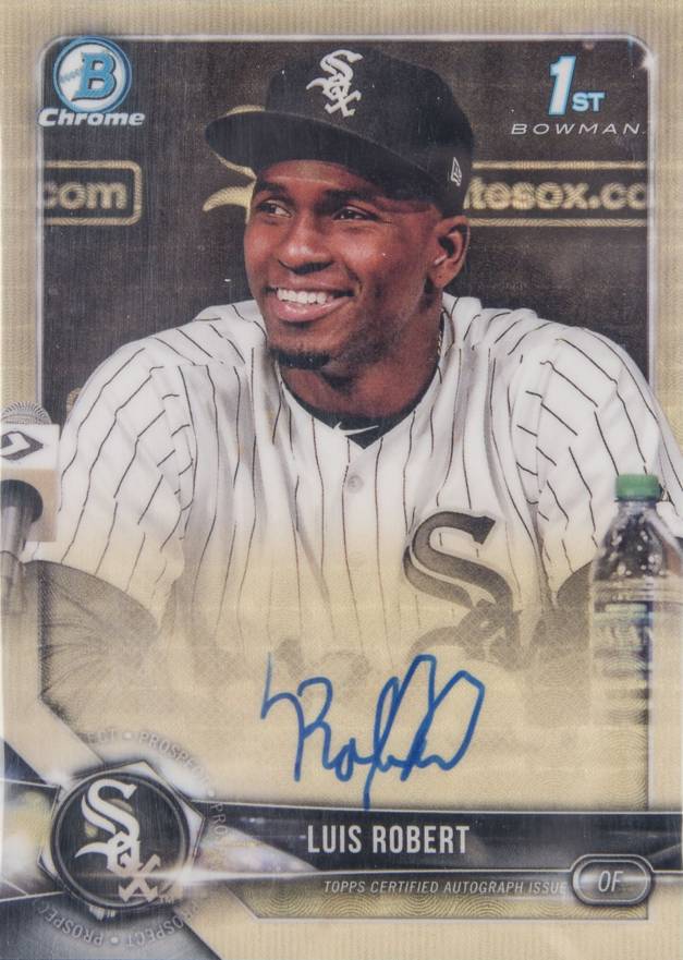 2018 Bowman Prospects Autographs Chrome Luis Robert #LR Baseball Card